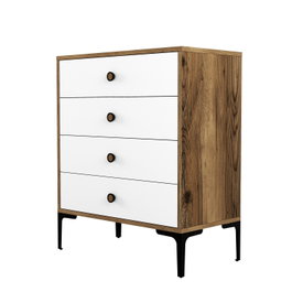 Hanah Home Lizbon 537 Cómoda Nogal y Blanco